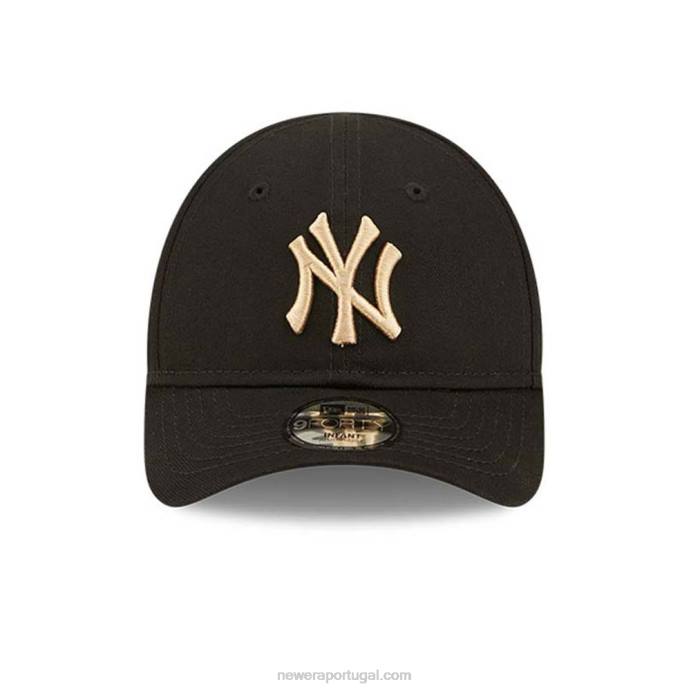 FFTN1442 New Era Boné New York Yankees Infant League Essential Black 9forty