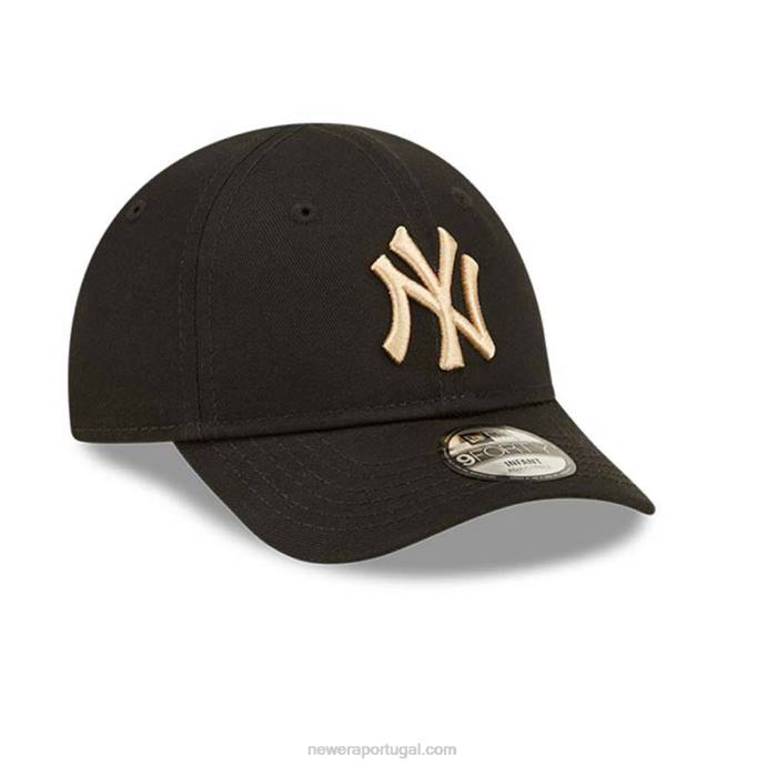 FFTN1442 New Era Boné New York Yankees Infant League Essential Black 9forty