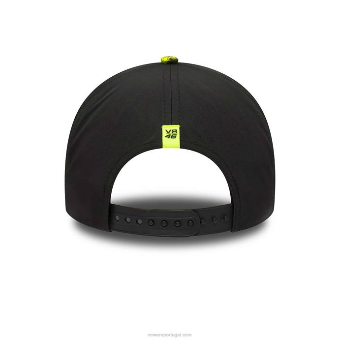 FFTN1444 New Era vr46 em toda a impressão boné preto 9forty a-frame