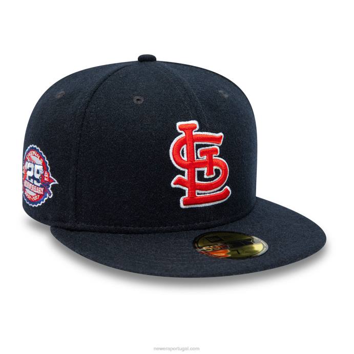 FFTN144 New Era st. boné justo Louis Cardinals de lã azul marinho 59fifty