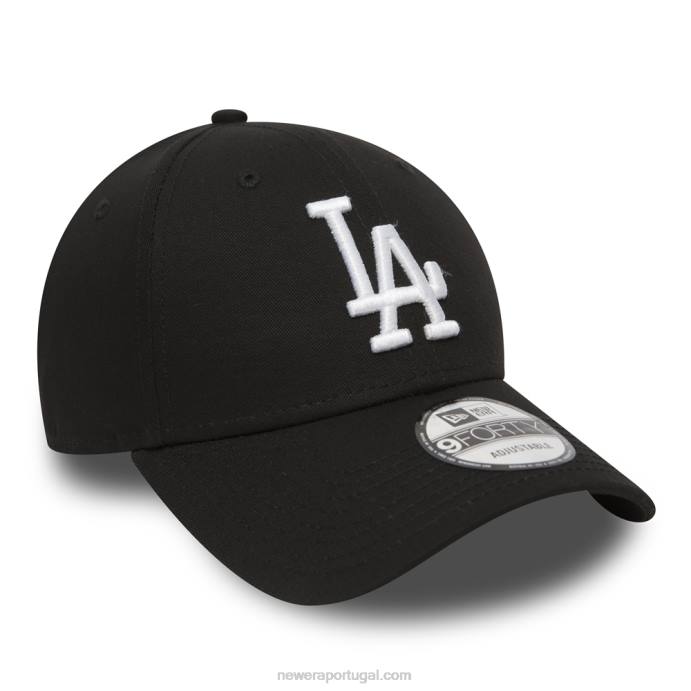 FFTN1452 New Era boné la dodgers essencial preto 9forty