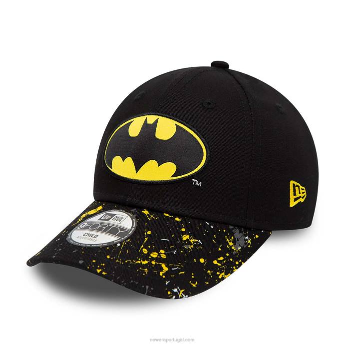 FFTN1456 New Era Boné ajustável Batman Youth DC Splat Black 9forty
