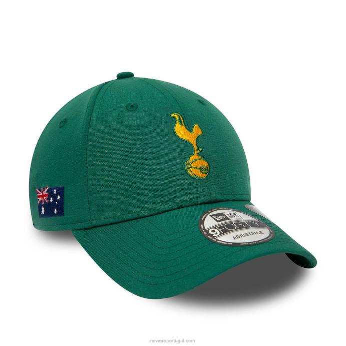 FFTN1457 New Era boné tottenham hotspur fc repreve and flag 2023 verde 9forty ajustável