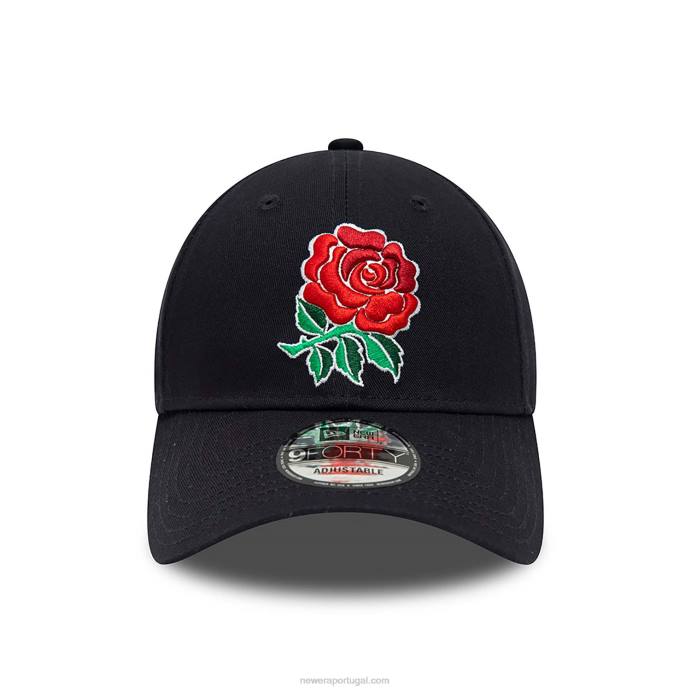 FFTN1461 New Era Boné ajustável England Rugby Essential Navy 9forty