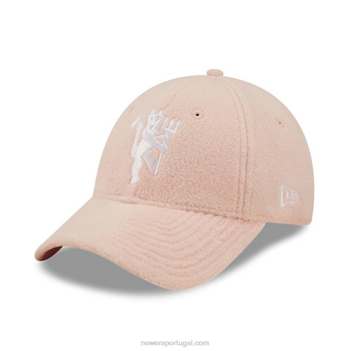 FFTN1466 New Era boné ajustável Manchester United borg rosa 9forty feminino