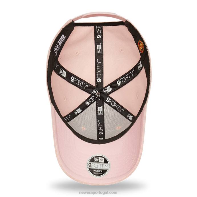FFTN1466 New Era boné ajustável Manchester United borg rosa 9forty feminino