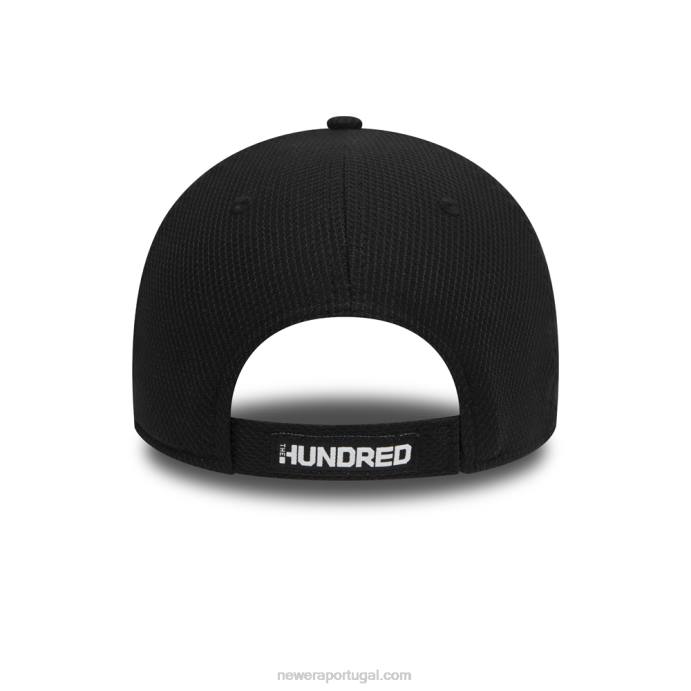 FFTN1473 New Era manchester originals boné preto 9forty da era dos cem diamantes
