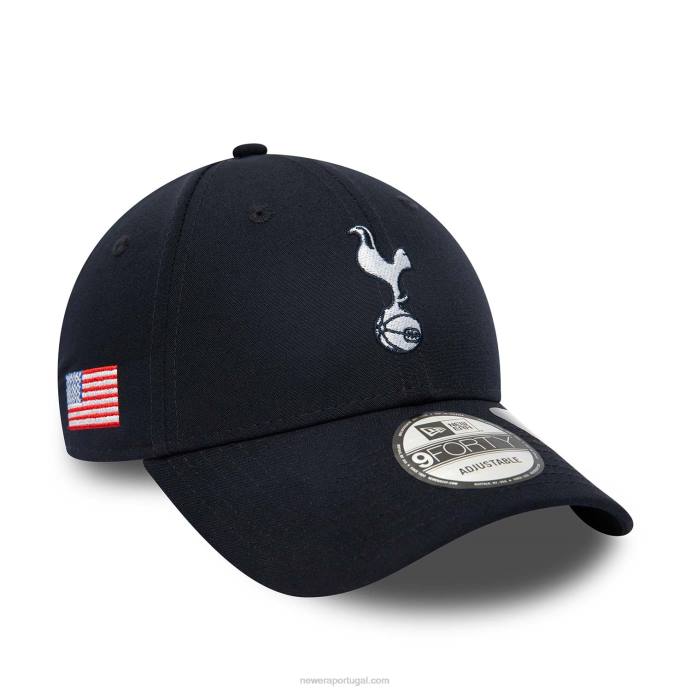 FFTN1475 New Era tottenham hotspur fc repreve and flag 2023 navy 9forty boné ajustável