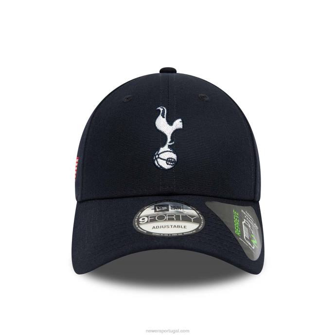 FFTN1475 New Era tottenham hotspur fc repreve and flag 2023 navy 9forty boné ajustável