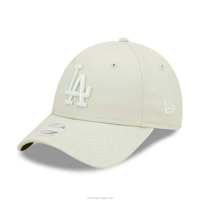 FFTN1478 New Era Boné ajustável La Dodgers Womens League Essential verde pastel 9forty