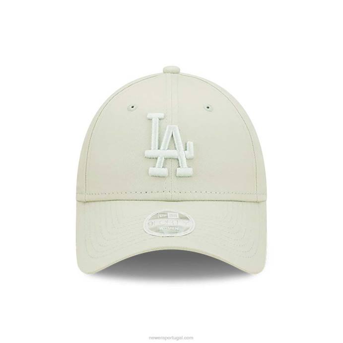 FFTN1478 New Era Boné ajustável La Dodgers Womens League Essential verde pastel 9forty