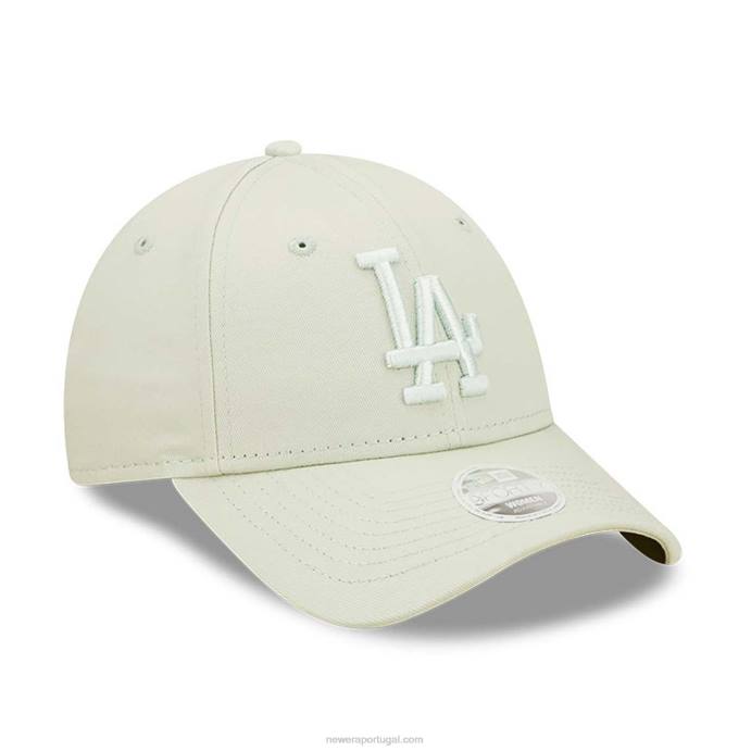 FFTN1478 New Era Boné ajustável La Dodgers Womens League Essential verde pastel 9forty
