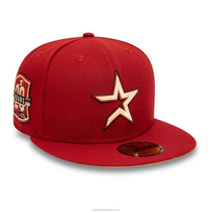 FFTN147 New Era boné houston astros 20 anos vermelho 59fifty ajustado