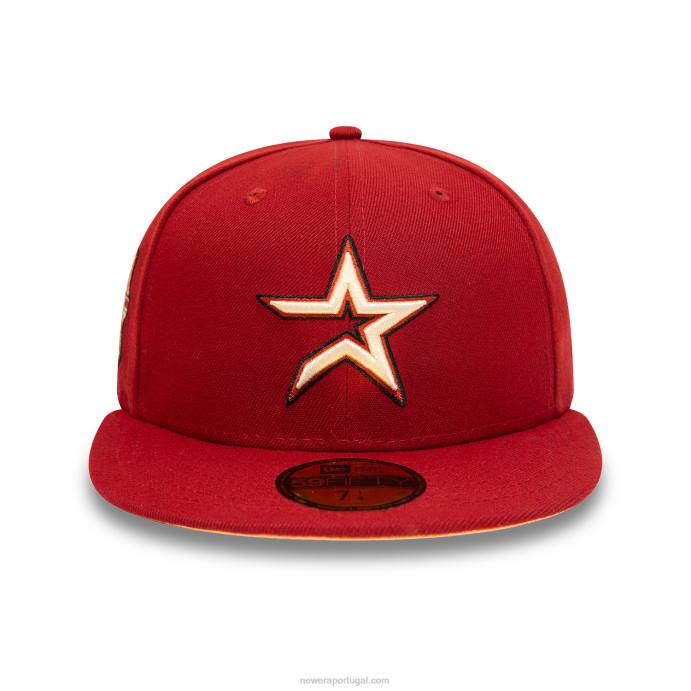 FFTN147 New Era boné houston astros 20 anos vermelho 59fifty ajustado
