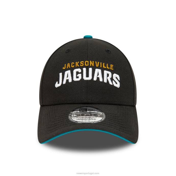 FFTN1483 New Era jacksonville jaguars londres jogos black 9forty