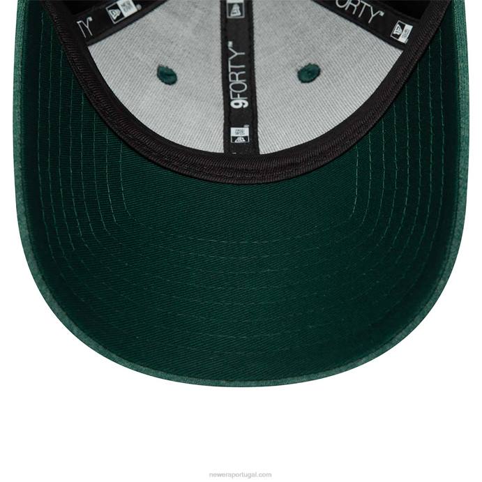 FFTN1485 New Era New York Yankees tonal jersey verde escuro 9forty boné ajustável