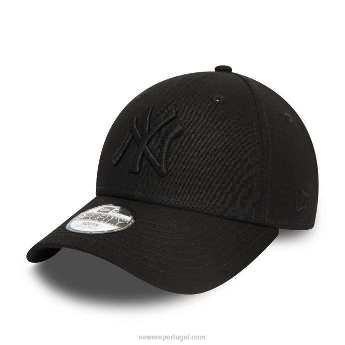 FFTN1487 New Era Boné New York Yankees Essential Kids Black 9Forty