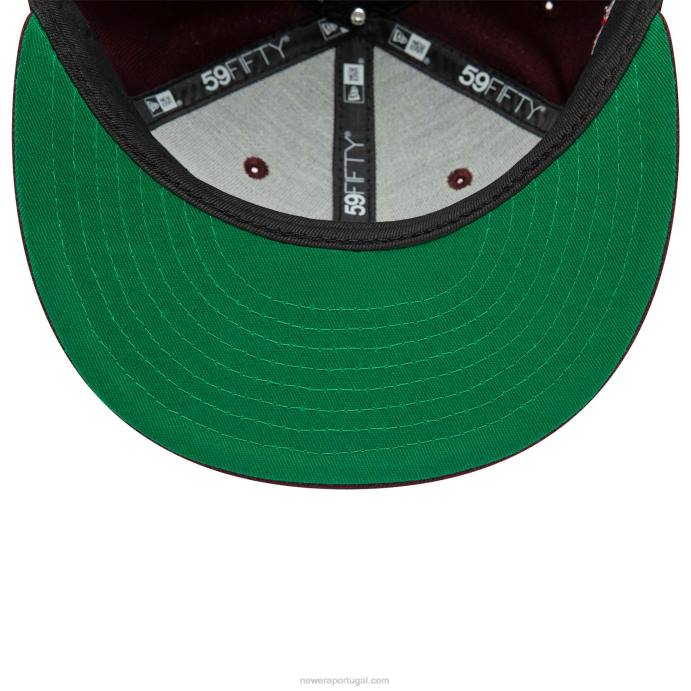 FFTN148 New Era Boné Oakland Athletics World Series Maroon 59Fifty