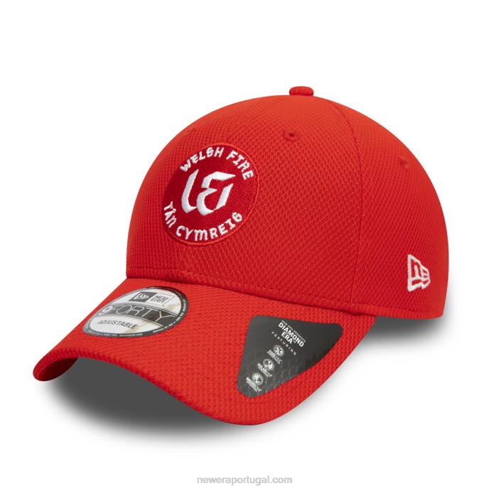 FFTN1491 New Era fogo galês a era dos cem diamantes red 9forty cap