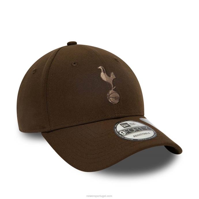 FFTN1493 New Era tottenham hotspur fc repreve boné marrom 9forty ajustável