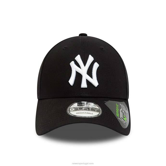 FFTN1497 New Era boné ajustável new york yankees repreve league essencial preto 9forty