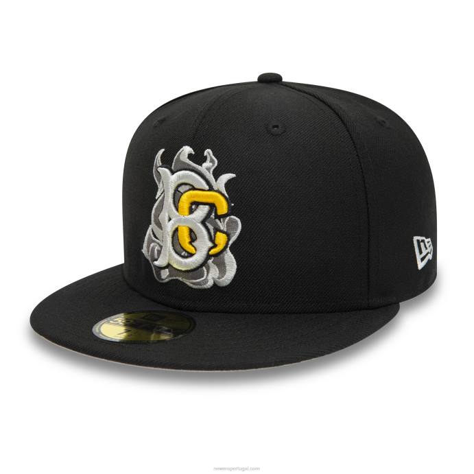 FFTN149 New Era brooklyn cyclones milb preto e cinza boné 59fifty