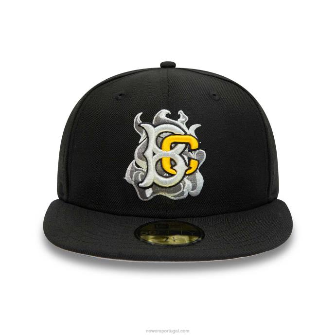 FFTN149 New Era brooklyn cyclones milb preto e cinza boné 59fifty