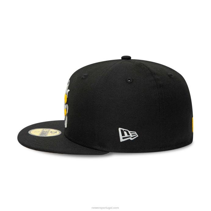 FFTN149 New Era brooklyn cyclones milb preto e cinza boné 59fifty