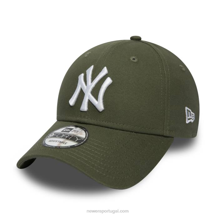FFTN1508 New Era Boné New York Yankees Essential Green 9Forty
