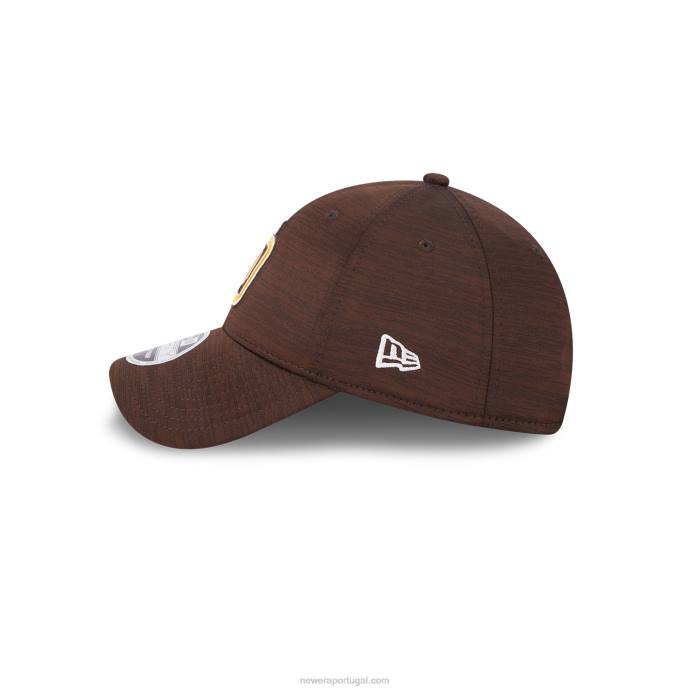 FFTN1513 New Era boné ajustável san diego padres mlb clubhouse brown 9forty