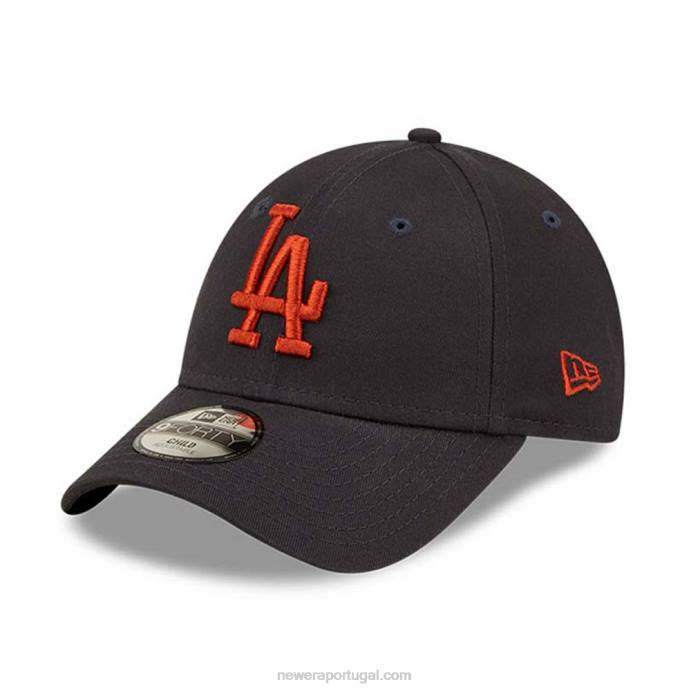 FFTN1514 New Era Boné ajustável La Dodgers Youth League Essential Navy 9forty