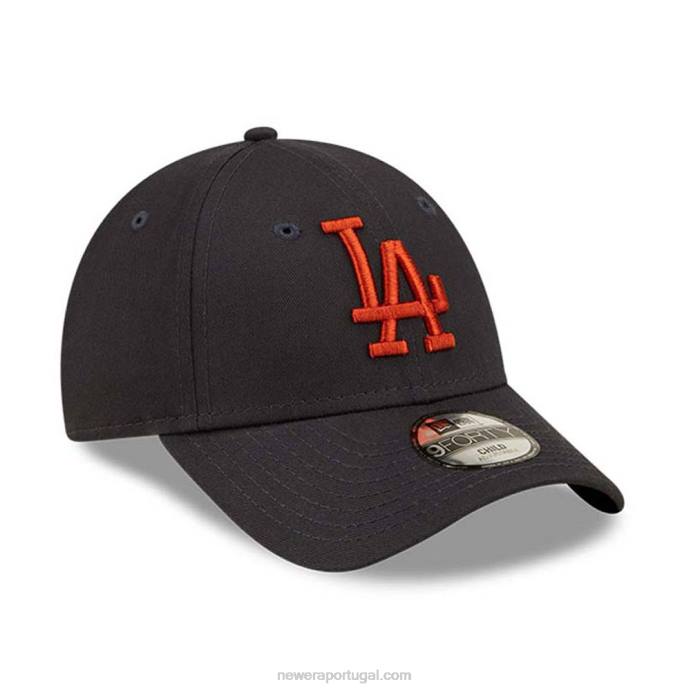 FFTN1514 New Era Boné ajustável La Dodgers Youth League Essential Navy 9forty