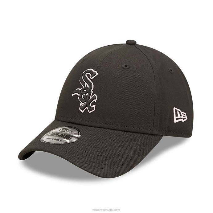 FFTN1516 New Era gorro ajustável chicago white sox team 9forty preto