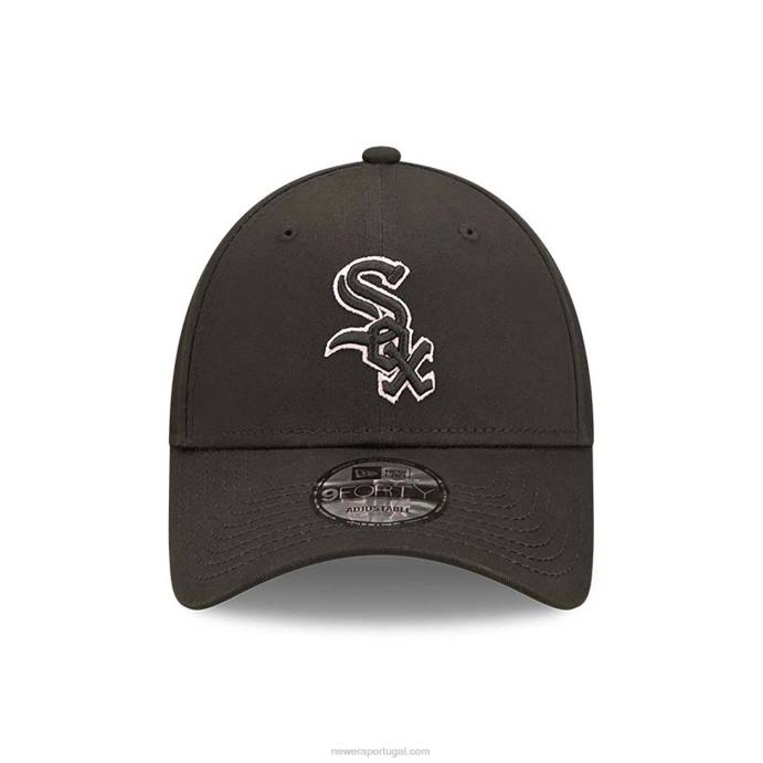 FFTN1516 New Era gorro ajustável chicago white sox team 9forty preto