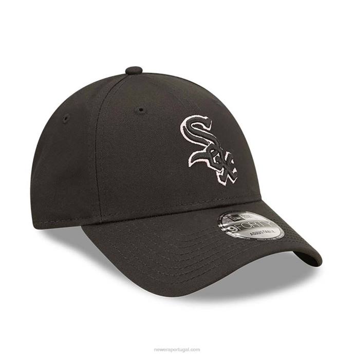 FFTN1516 New Era gorro ajustável chicago white sox team 9forty preto