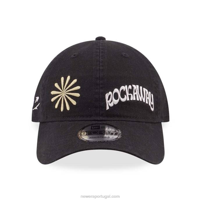 FFTN1519 New Era Boné ajustável nyc beach black 9forty