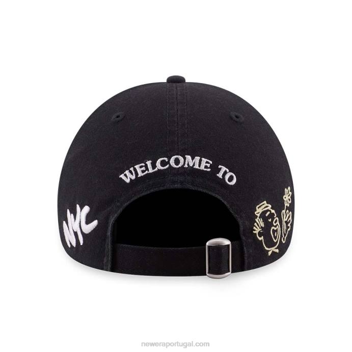 FFTN1519 New Era Boné ajustável nyc beach black 9forty
