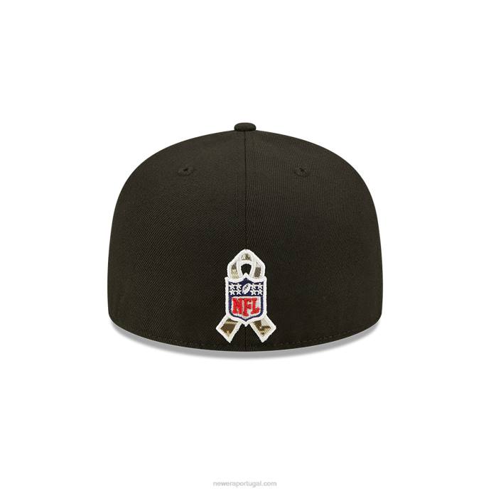 FFTN151 New Era new orleans saints nfl salute to service boné preto 59fifty