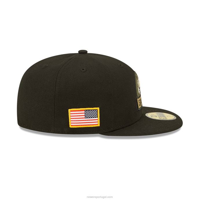 FFTN151 New Era new orleans saints nfl salute to service boné preto 59fifty