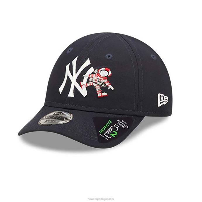 FFTN1527 New Era boné ajustável new york yankees repreve toddler space blue 9forty