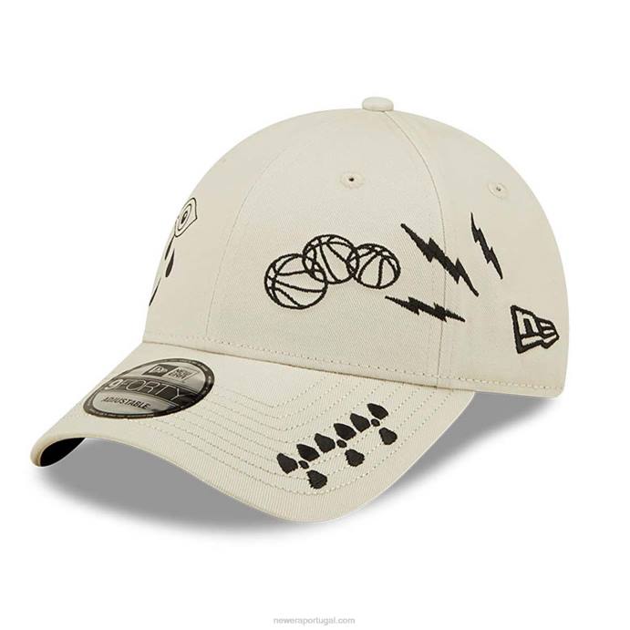 FFTN1528 New Era boné ajustável 9forty com pedra gráfica