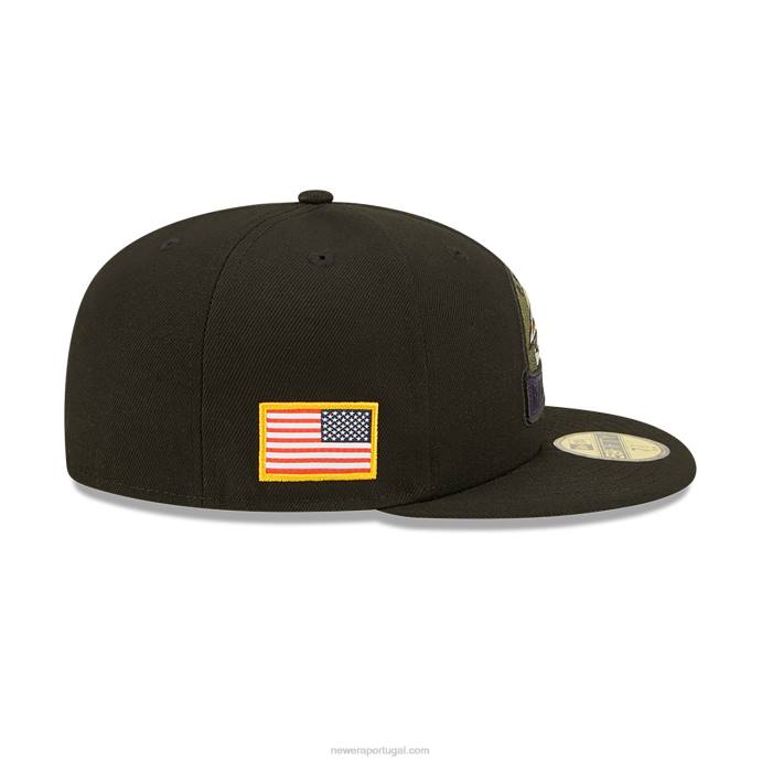 FFTN152 New Era baltimore ravens nfl salute to service boné preto 59fifty