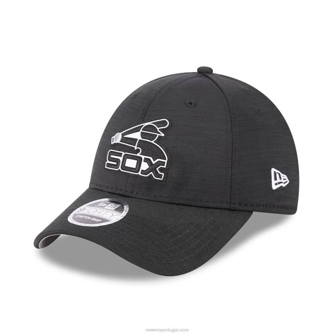FFTN1531 New Era chicago white sox mlb clubhouse preto 9forty boné ajustável