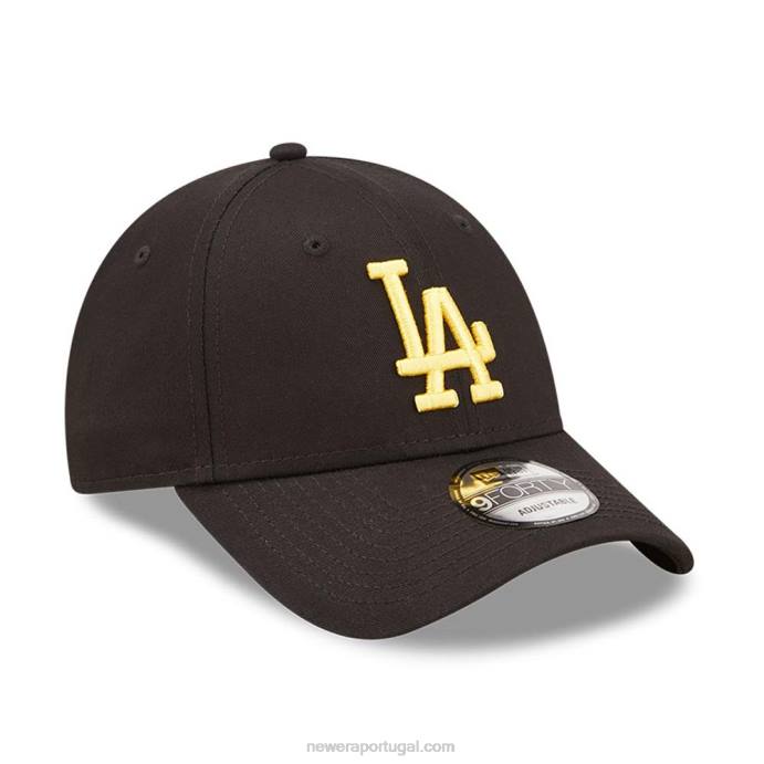 FFTN1532 New Era Boné ajustável La Dodgers League Essential Black 9forty
