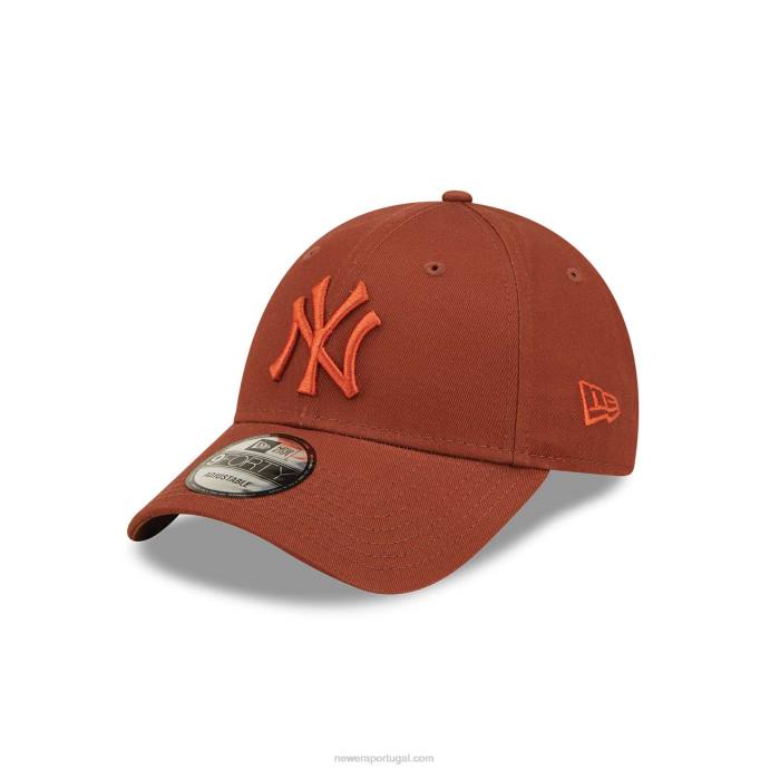 FFTN1535 New Era boné ajustável new york yankees league essentials marrom escuro 9forty