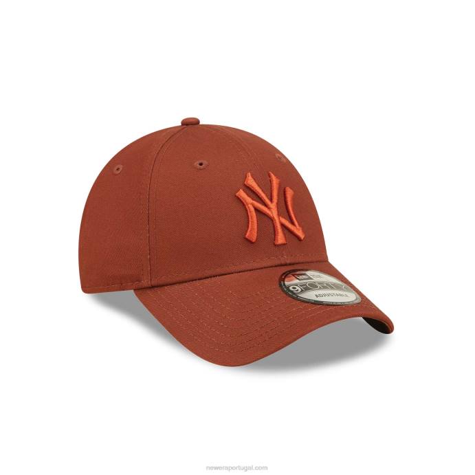 FFTN1535 New Era boné ajustável new york yankees league essentials marrom escuro 9forty