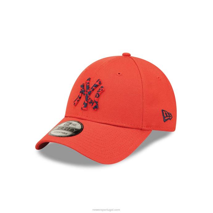 FFTN1536 New Era boné ajustável new york yankees com preenchimento sazonal vermelho 9forty