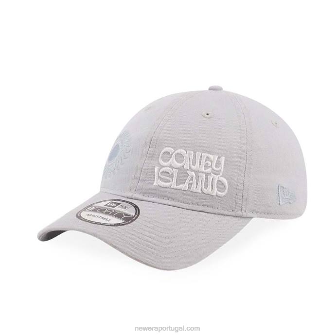 FFTN1537 New Era Boné ajustável nyc beach snow grey 9forty