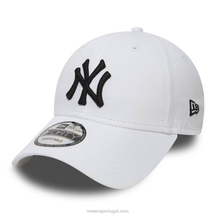 FFTN1541 New Era Boné New York Yankees Essential Branco 9Forty