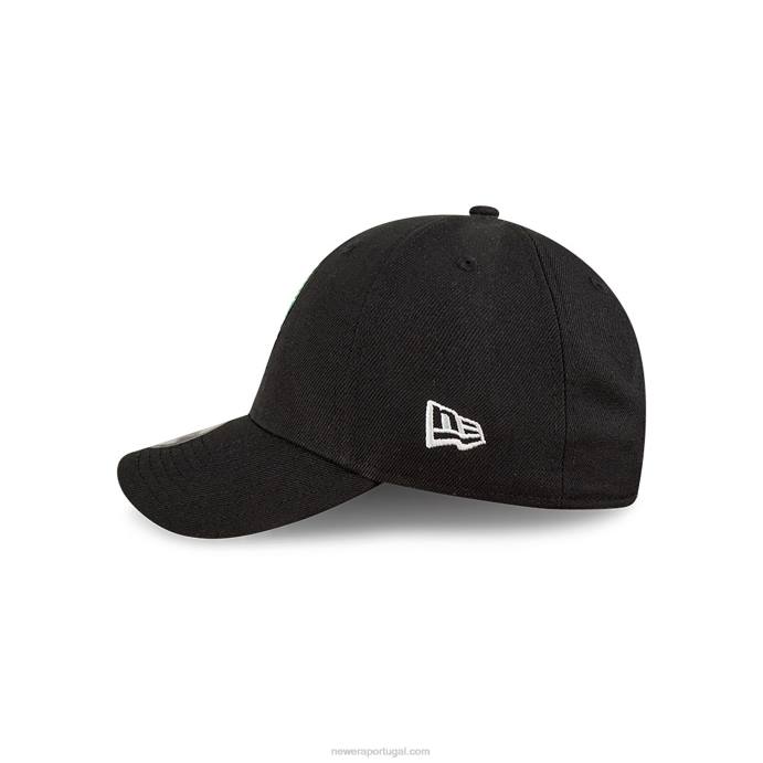 FFTN1545 New Era boston celtics nba x marvel hulk preto 9forty boné ajustável